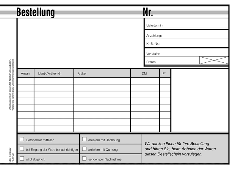 Bestellung